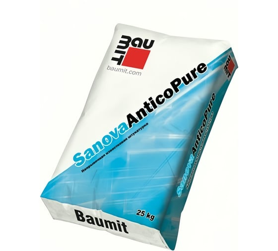 Изображение товара Известковая штукатурка заводского изготовления Baumit Sanova AnticoPure - 25 кг  25 кг (1310)