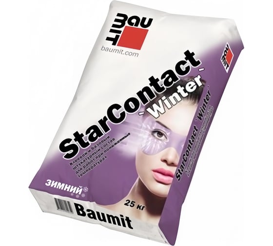 Изображение товара Клеевой и базовый штукатурный состав Baumit StarContact Winter, 25 кг 25 кг (1004)