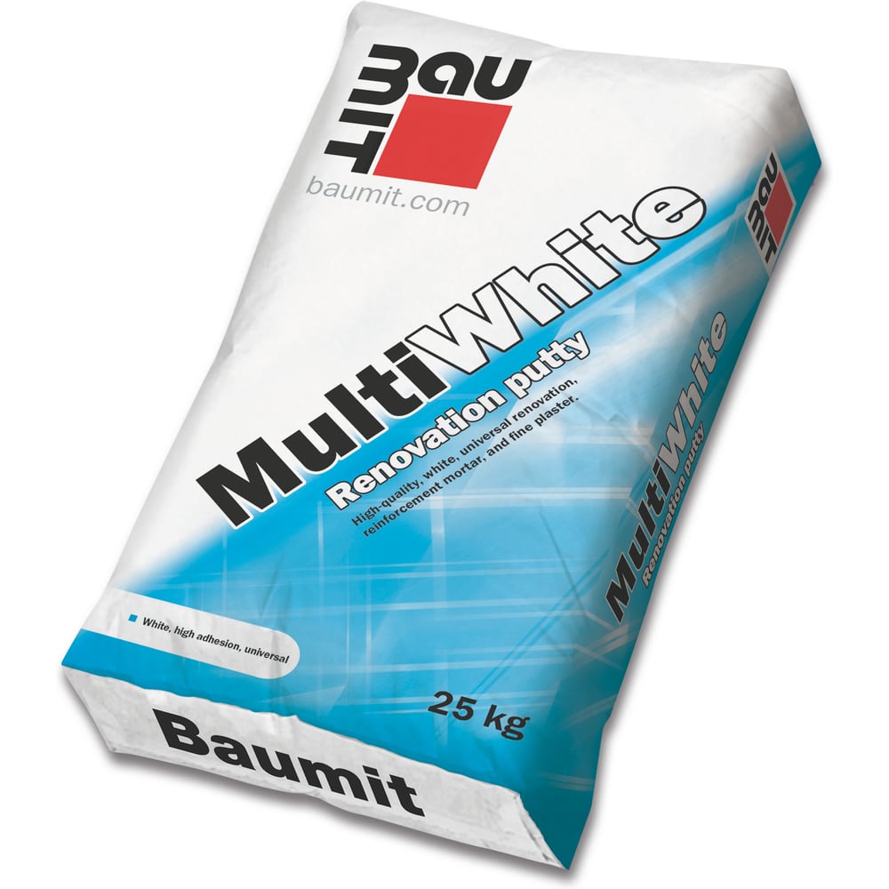 Ремонтная штукатурка мелкозернистая-пластичная Baumit MultiWhite, 25 кг 25 кг (1303)
