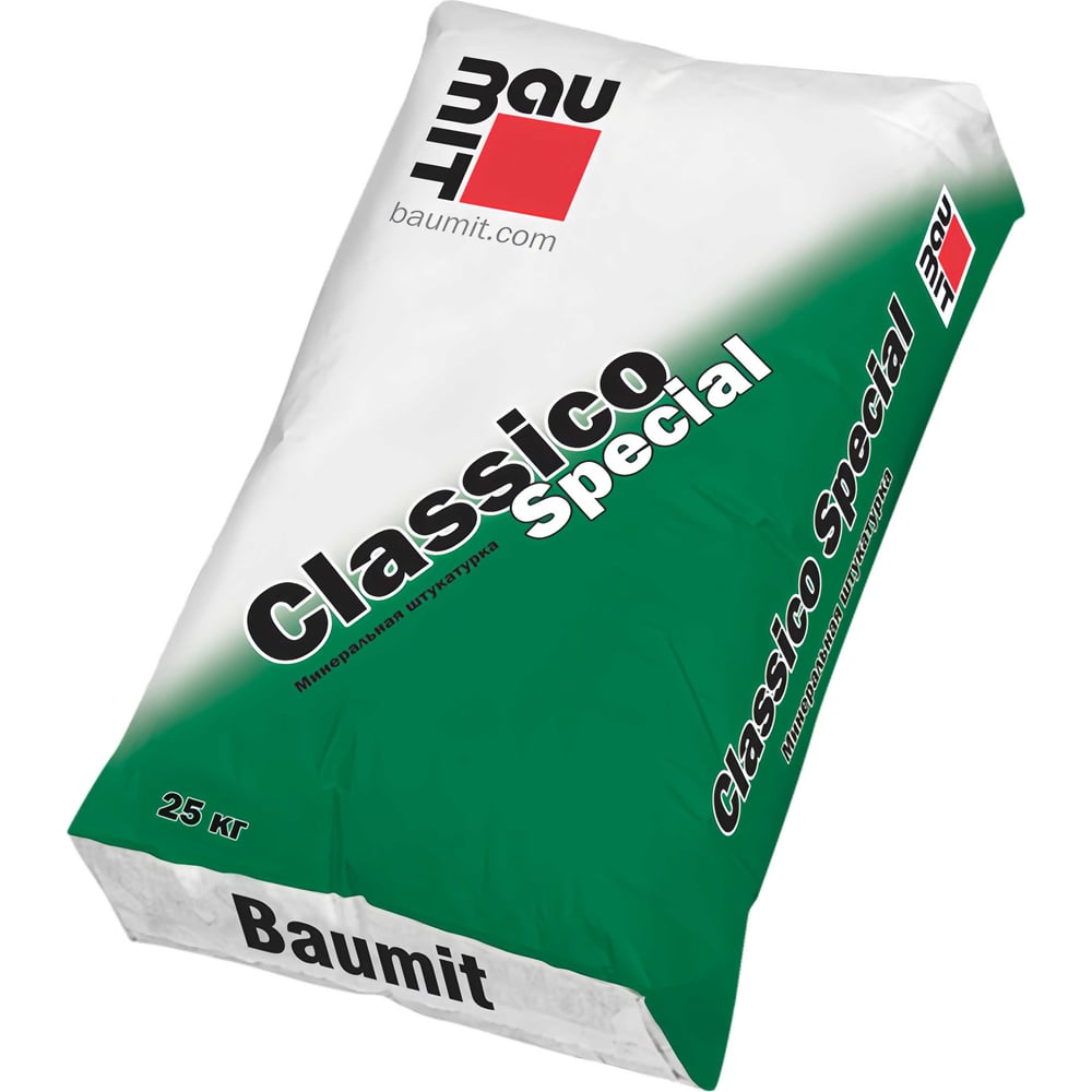Изображение товара Штукатурка Baumit Classico Special 2R цементная морозостойкая 25 кг Изображение товара Штукатурка Baumit Classico Special 2R цементная морозостойкая 25 кг