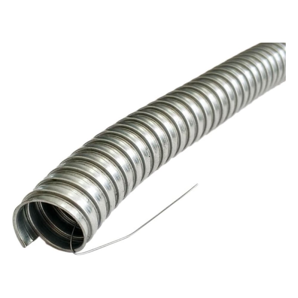 Металлорукав ГОФРОМАТИК Р3-Ц 25 (20 м/уп.) с протяжкой DIY zeta43205
