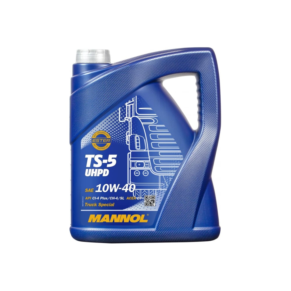 Изображение товара Полусинтетическое моторное масло MANNOL TS-5 UHPD EXTRA 10W40 5 л. 10W-40 71555