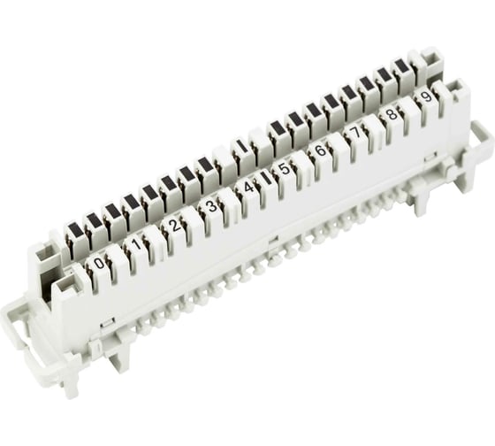 Изображение товара Неразмыкаемый плинт Retic LSA Profil ABS, 10 пар, медные контакты LSA-D-C-09-TWCS