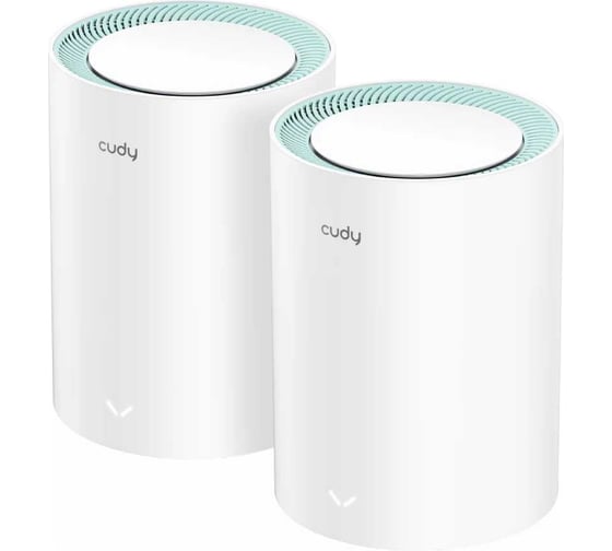 Изображение товара Гигабитная Mesh-система Cudy M1300(2-Pack) 2.0 Wi-Fi AC1200, 2,4/5 ГГц, до 1167 Мбит/с, 2x1 Гбит/с, Mesh, MU-MIMO, белый (модулей - 2 шт) 10000149062