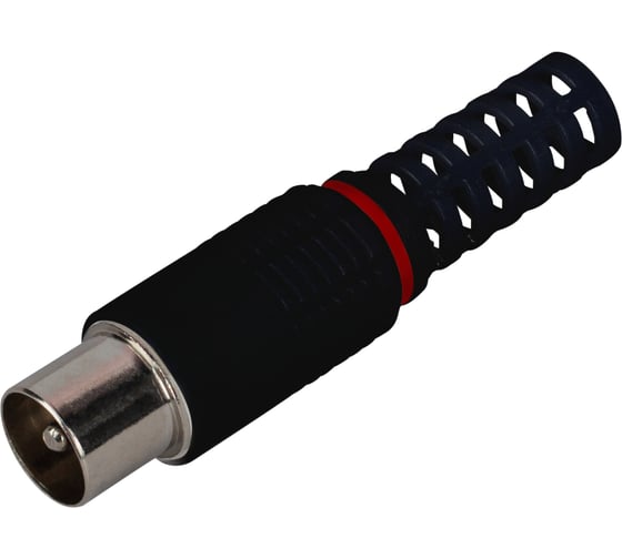 Изображение товара Разъем TV ЭРА RTV05 штекер, без пайки, цвет черный Б0048306