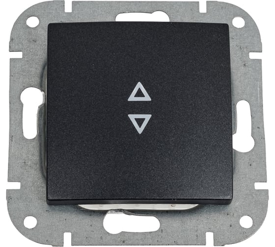 Изображение товара Механизм 1-клавишного выключателя Bylectrica скрытая установка, 10А, проходной, серия УЮТ, С610-553 графит