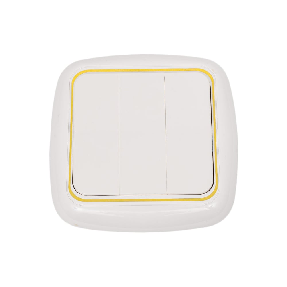 Изображение товара Выключатель 3-клавишный скрытая установка ГАРМОНИЯ ЛЮКС белый 10А