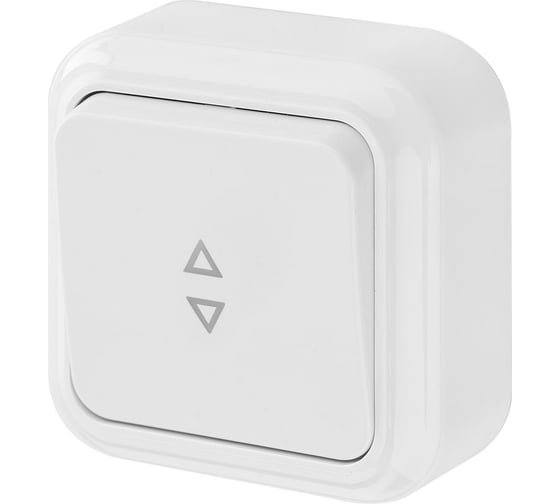Изображение товара Выключатель Bylectrica 1-клавишный открытая установка, 6А проходной, серия ПРАЛЕСКА, белый, А610-147