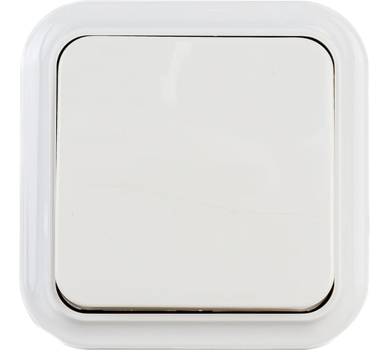 Изображение товара Выключатель Bylectrica 1-клавишная, открытая установка, 6А IP54, серия ПРАЛЕСКА АКВА, А16-222 бежевый