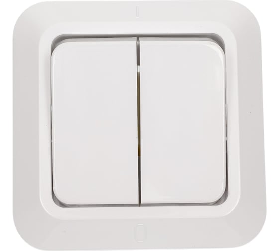Изображение товара Выключатель Bylectrica 2-клавишная, скрытая установка 4А, серия Прочие изделия, белый, С54-001
