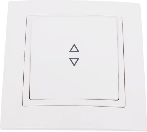 Изображение товара 1-клавишный проходной выключатель Bylectrica скрытая установка, серия УЮТ, белый С610-863