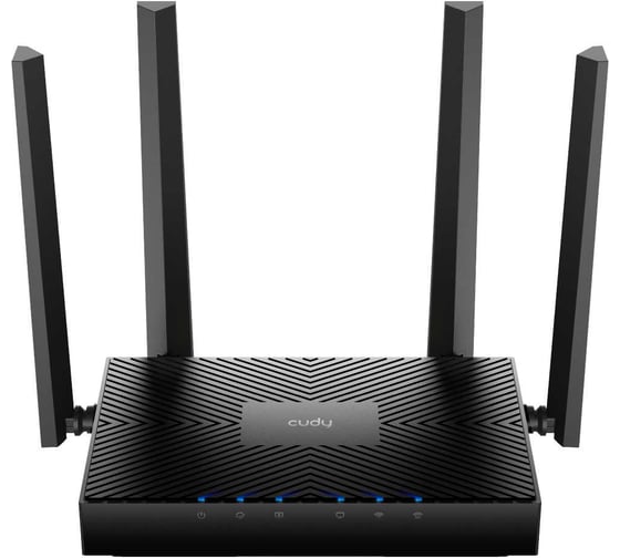 Изображение товара Гигабитный роутер Cudy WR3000E 2.0 Wi-Fi 6 AX3000, 2,4/5 ГГц, до 2976 Мбит/с, 5x1 Гбит/с, IPv6, 4 антенны, черный 10000153666