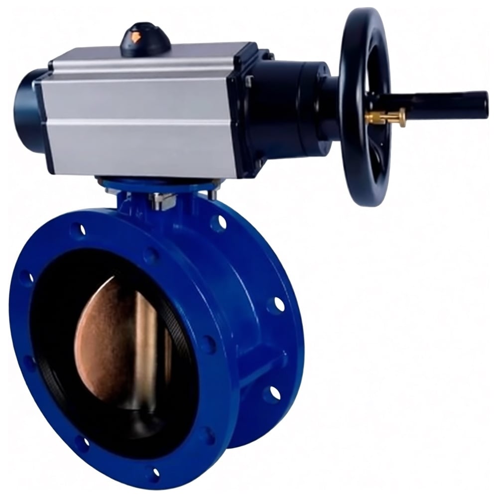 Затвор дисковый поворотный DN.ru GGG40-304-EPDM-2W-F-H Ду50 Ру16 фланц. с пн. приводом DA-105-1 и БКВ LSB-210-02NM12-220/24 D050-92126