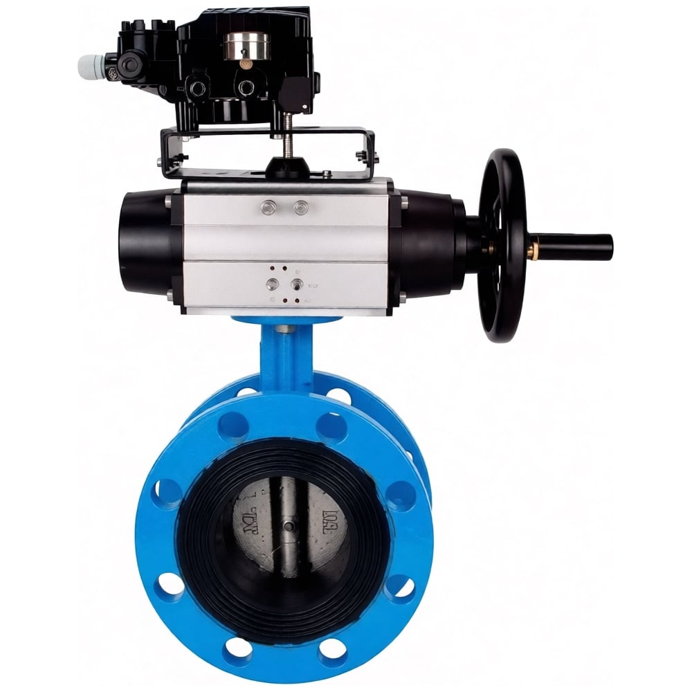 Затвор дисковый поворотный DN.ru GGG40-304-EPDM-2W-F-H Ду50 Ру16 фланцевый с пн.приводом DA-105-1 и позиц. EPRP1-NU-0-08 D050-92202