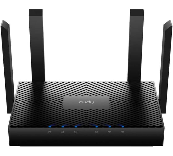 Изображение товара Гигабитный роутер Cudy WR3000 2.0 Wi-Fi 6 AX3000, 2,4/5 ГГц, до 2976 Мбит/с, 4x1 Гбит/с, IPv6, 4 антенны, черный 10000146470