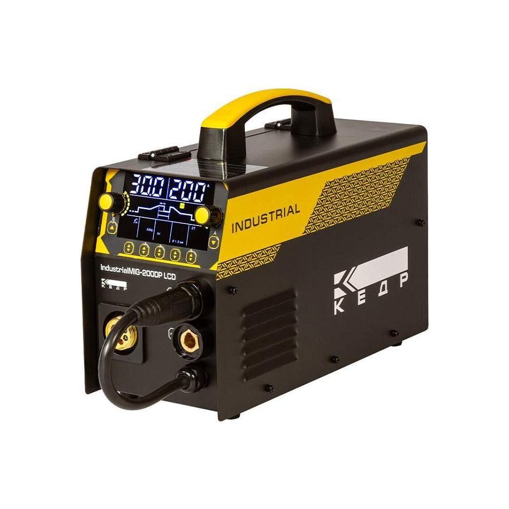 Изображение товара Полуавтомат Кедр Industrial MIG-200DP LCD (230В, 30-200А) 8031645 Изображение товара Полуавтомат Кедр Industrial MIG-200DP LCD (230В, 30-200А) 8031645