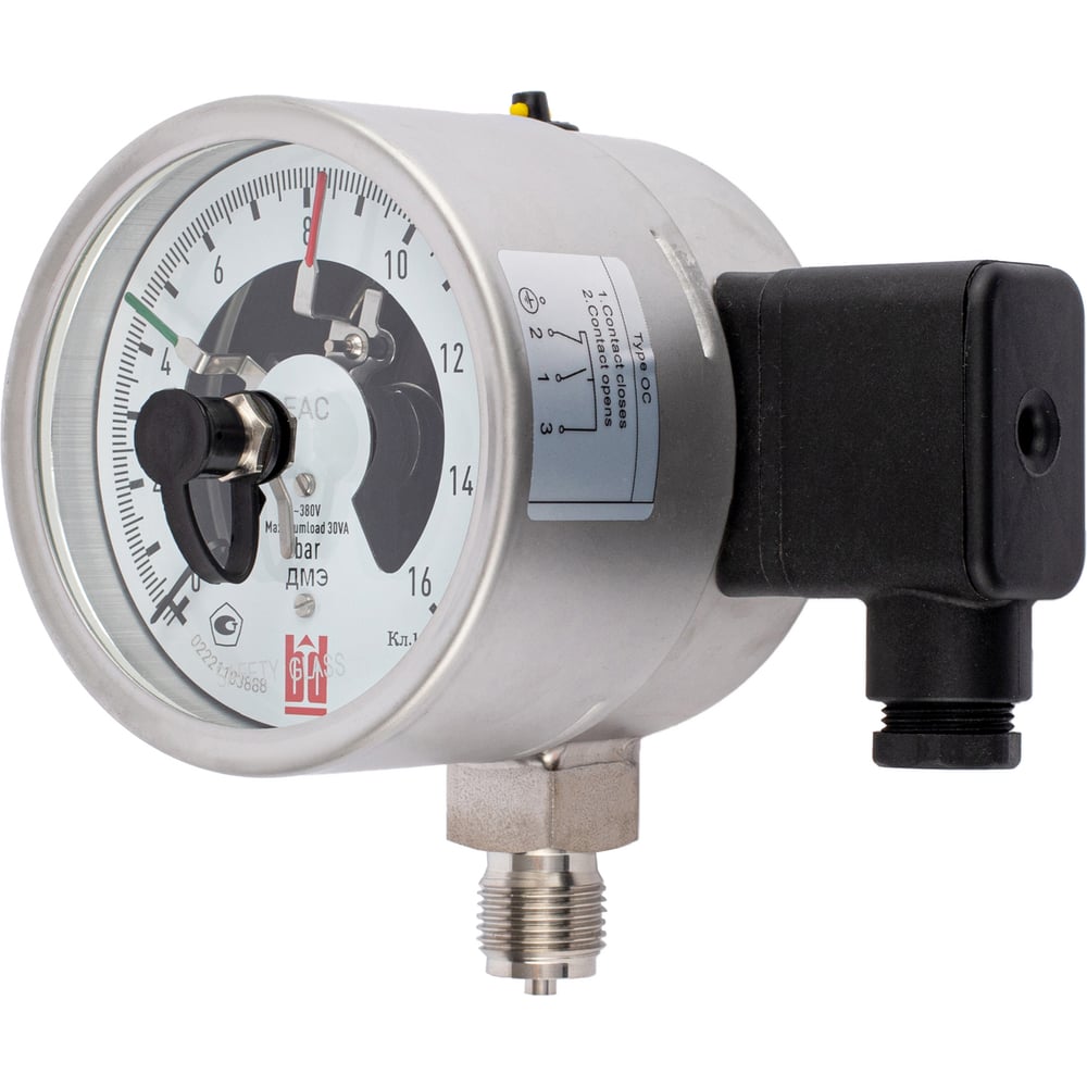 Изображение товара Манометр BD ДМЭ 100 V Р (0-10) бар, кл.1,0, G1/2 8952615293 Изображение товара Манометр BD ДМЭ 100 V Р (0-10) бар, кл.1,0, G1/2 8952615293