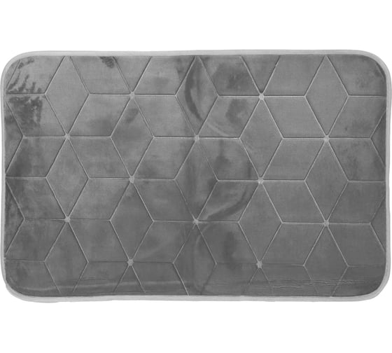 Изображение товара Комплект ковриков для ванной и туалета Blabar 50х80, 40х50 Diamant микрофибра светло-серый 2шт 41159