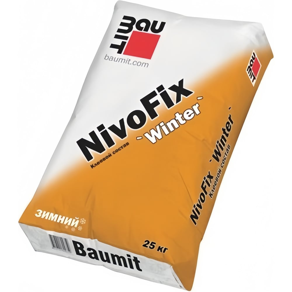 Клеевой состав Baumit NivoFix Winter зимний для приклеивания плит утеплителя, 25 кг NivoFix Winter, 25 кг (1003)