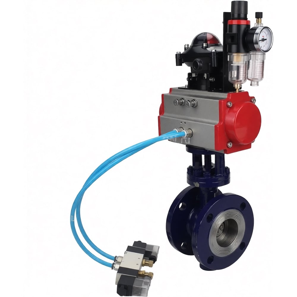 Затвор дисковый DN.ru с тройным эксцентриситетом  WCB-304-M-F-ISO Ду50 Ру25, с пн.прив SA-130, пн.расп PND1-S2EM-52-2-T08-220VAC, БКВ LSB-210-02NM12-220/24, БПВ APU1-10-40-V08 D050-9 D050-94712