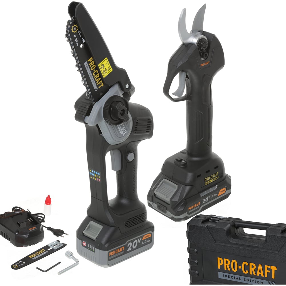 Изображение товара Набор аккумуляторного инструмента PROCRAFT Professional (CP20+CCS20) Кейс PS210SET Изображение товара Набор аккумуляторного инструмента PROCRAFT Professional (CP20+CCS20) Кейс PS210SET