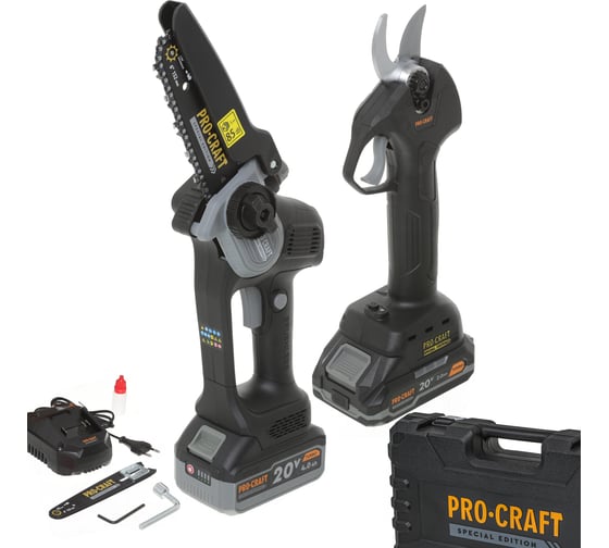 Изображение товара Набор аккумуляторного инструмента PROCRAFT Professional (CP20+CCS20) Кейс PS210SET