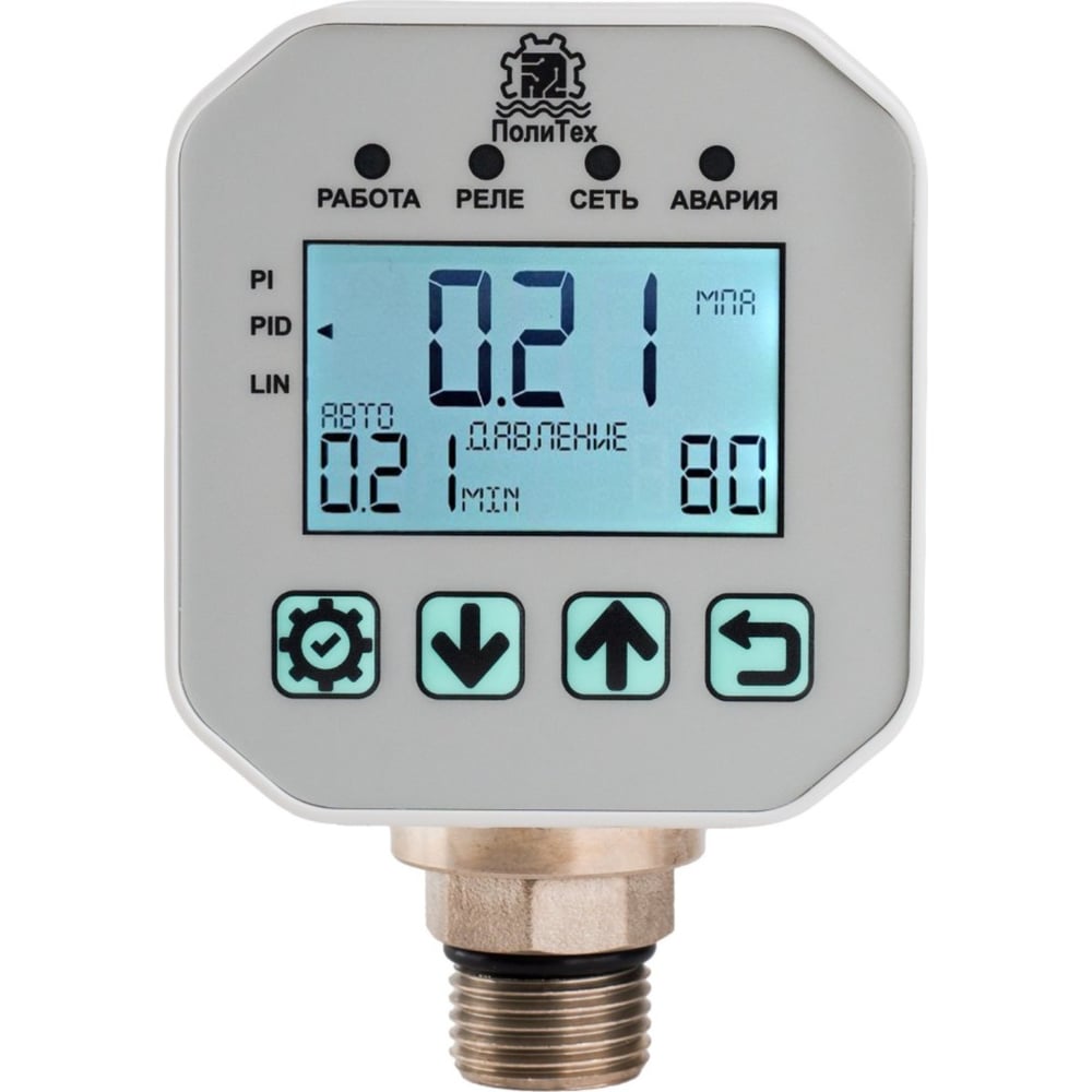 PID-регулятор давления насоса ПолиТех с функцией управления частотным преобразователем и RS-485 1/2 1МПа 220В без кабеля КД-М-ПчС-1/2-1М-220