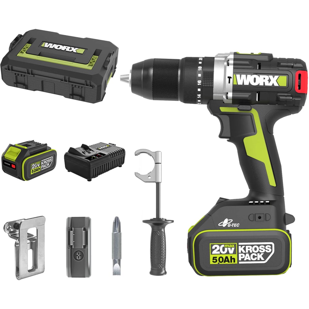 Аккумуляторная ударная дрель-шуруповерт WORX Professional WU377