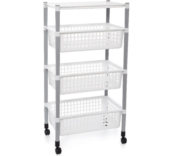 Изображение товара Контейнер для овощей Полимербыт 4 секции, на колесах, лоток, 10 л 63210511