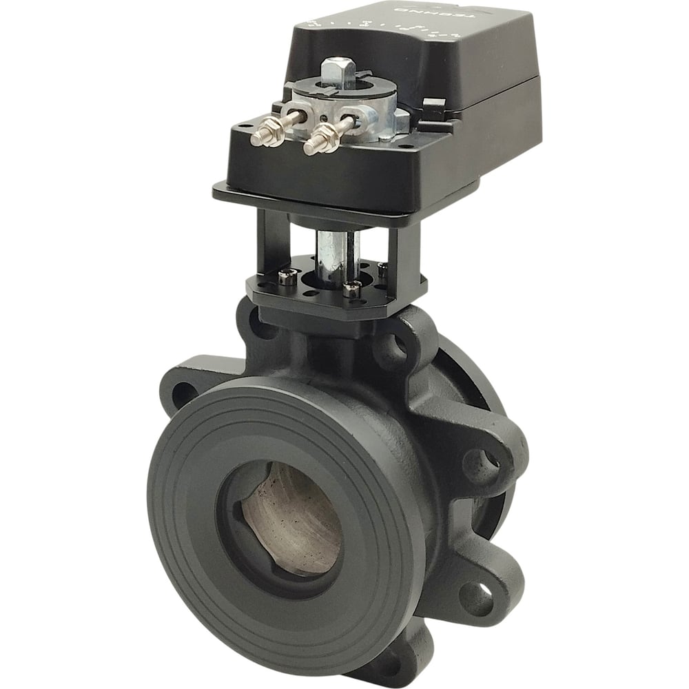 Изображение товара Кран двухходовой шаровый TECHNO HKC2100-32DF/230V из чугуна DN100, фланцевое соединение, с электроприводом 32Нм, 230В, управление открыто/закрыто 654101