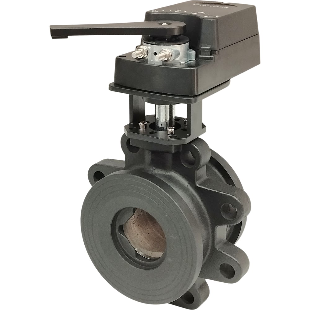 Кран двухходовой шаровый TECHNO HKC2100-32DF/230V из чугуна DN100, фланцевое соединение, с электроприводом 32Нм, 230В, управление открыто/закрыто 654101