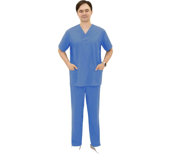 Изображение товара Костюм Tekca Line Хирург, унисекс, темно-голубой, р.48-50, рост 158-164 2000000202334