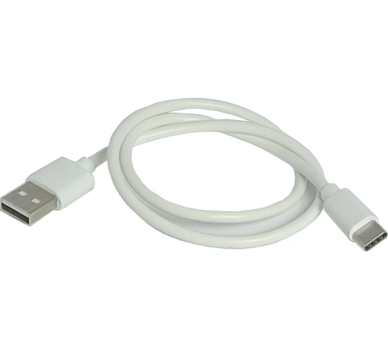 Изображение товара Зарядный универсальный дата-кабель USB-TYPE C Nord-Yada TPE 2А, 0,5м белый 908929