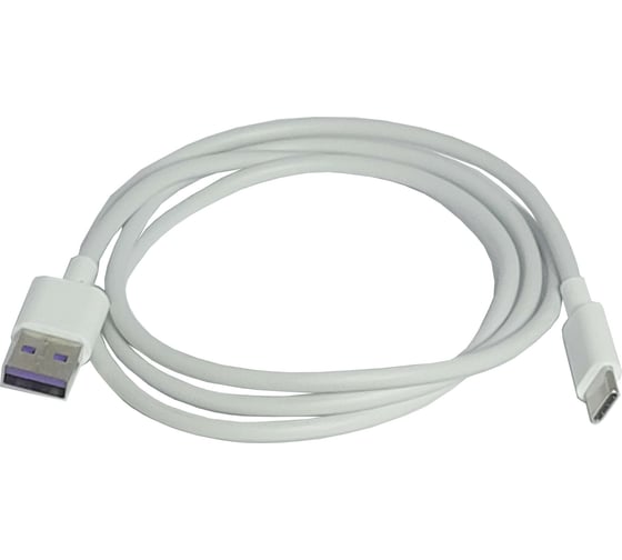Изображение товара Зарядный универсальный дата-кабель USB-TYPE C Nord-Yada TPE 5А, 1м белый 908965