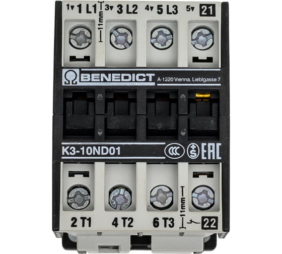 Изображение товара Трехполюсный контактор Benedict K3-10ND01 230 PN75620