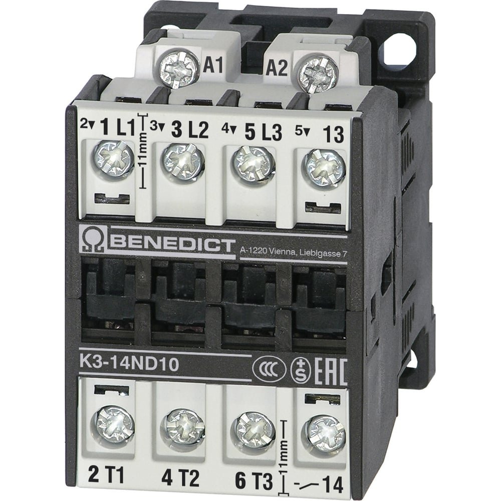 Изображение товара Трехполюсный контактор Benedict K3-14ND10 230 PN75662 3 полюса IP20