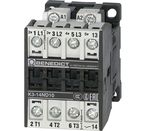 Изображение товара Трехполюсный контактор Benedict K3-14ND10 230 PN75662