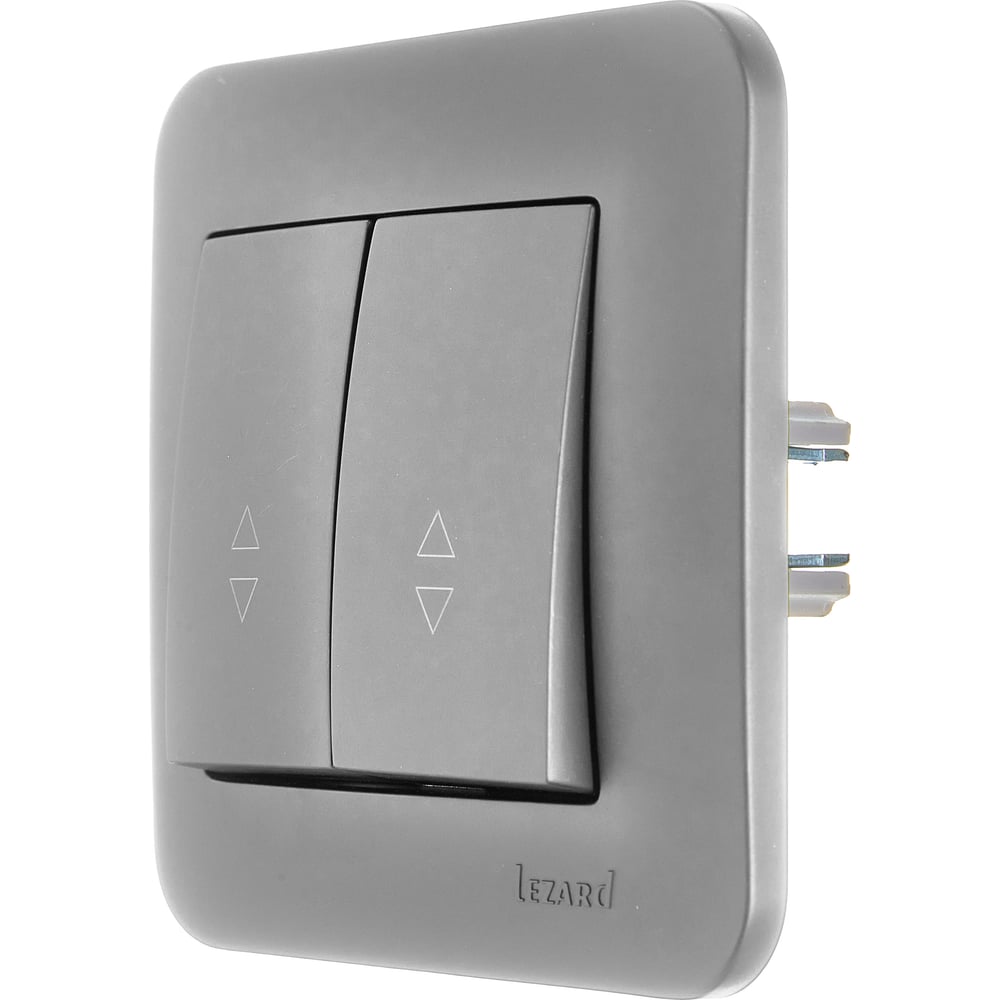 Изображение товара Выключатель проходной Lezard ASTI двойной платина 7081-3535-106
