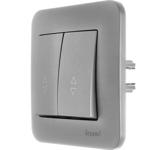 Изображение товара Выключатель проходной Lezard ASTI двойной платина 7081-3535-106