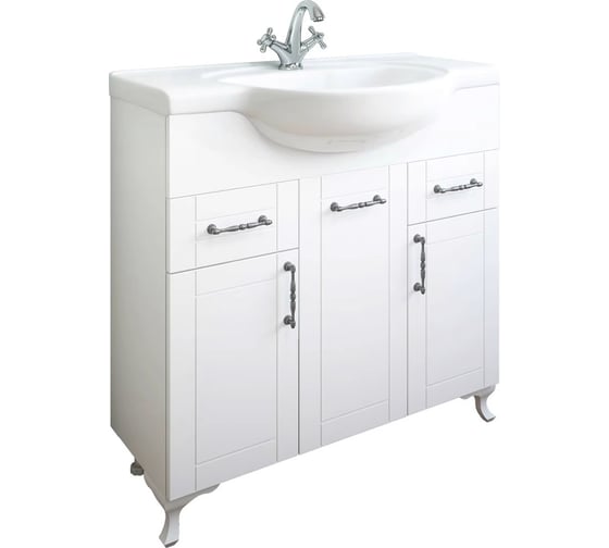 Изображение товара Тумба Sanflor Глория 85 белая, под раковину Сенеж 87 С000005710