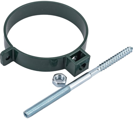 Изображение товара Универсальный хомут трубы Технониколь (ПВХ; длина 140 мм; зеленый; 1 шт) TN425864
