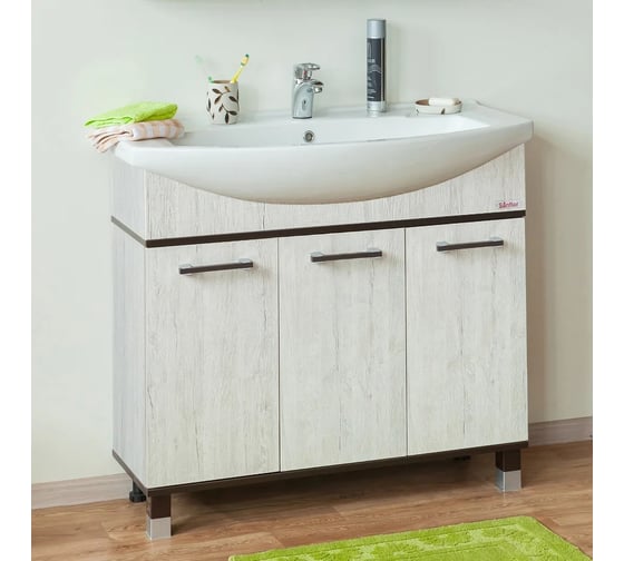 Изображение товара Тумба Sanflor Толедо 85 венге/орегон, под раковину Элеганс 85 С0000001821