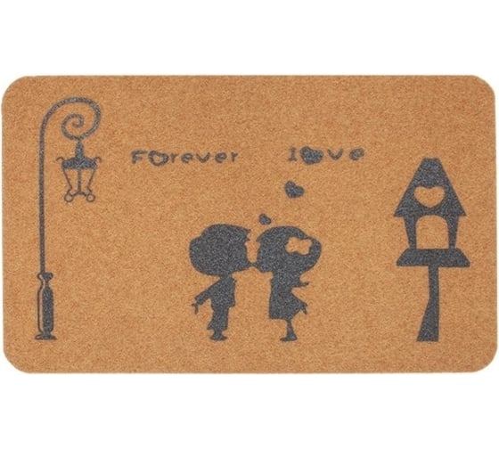 Изображение товара Влаговпитывающий коврик ComeForte ВЕЛЮР ЛЮБОВЬ НАВСЕГДА 40x60 см бежевый TCLR/W-309