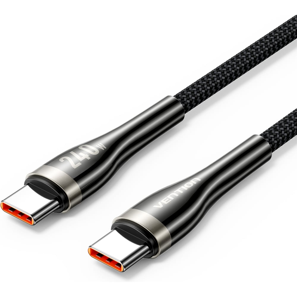 Изображение товара Кабель USB Type-C VENTION 2.0 нейлон 1,2 м 240W черный