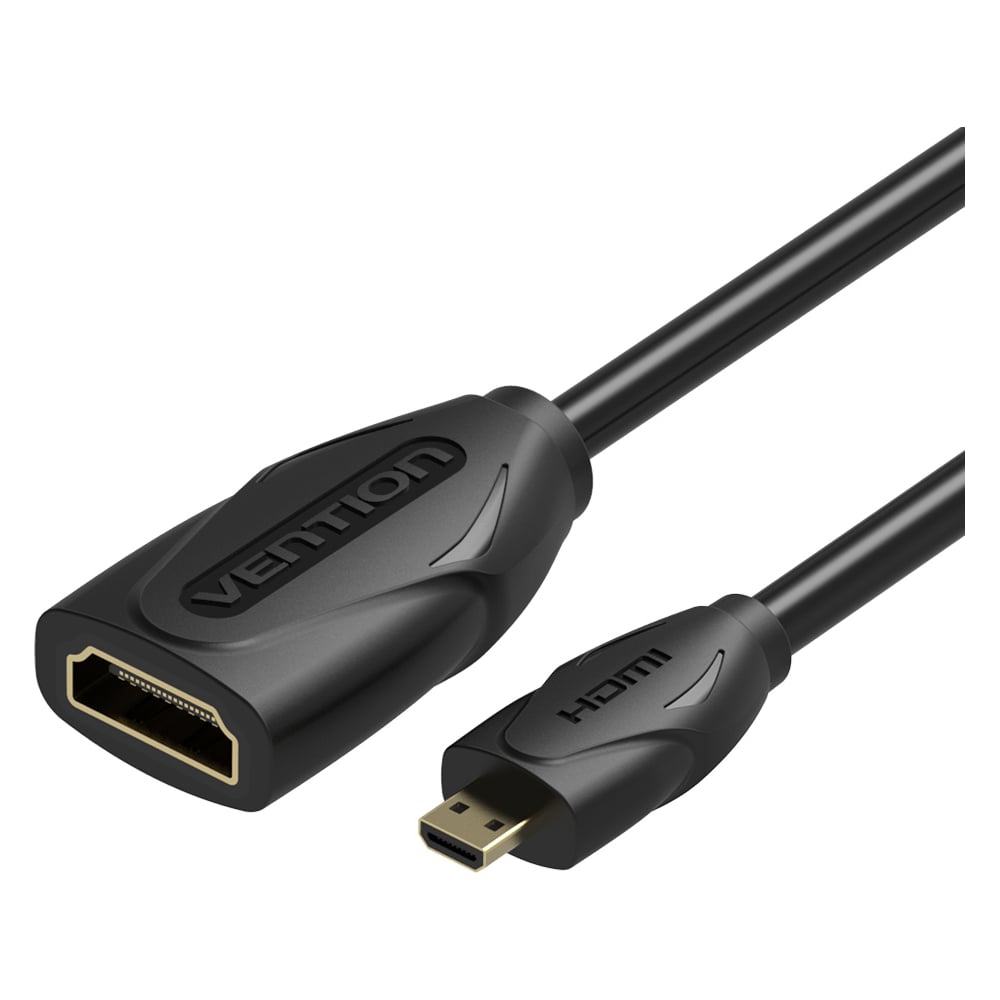 Изображение товара Кабель HDMI VENTION High Speed Micro HDMI-19M - HDMI 2. 0, 1 м Изображение товара Кабель HDMI VENTION High Speed Micro HDMI-19M - HDMI 2. 0, 1 м