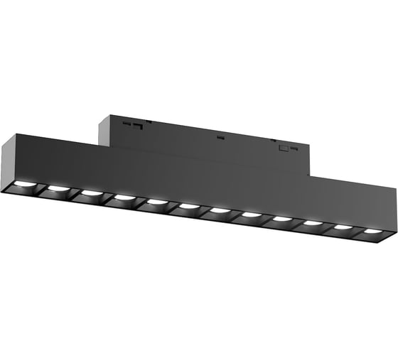 Изображение товара Светильник трековый светодиодный Ambrella Light Magnetic standard 48V 20mm BK черный IP20 12W 3CCT 3000-6000K SMART 24 218х22х25 GL4495