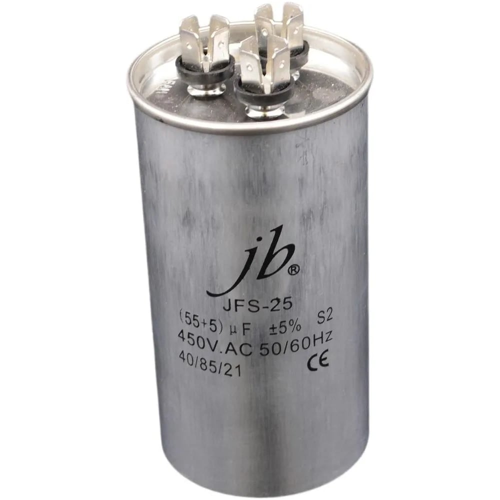 Изображение товара Пусковой конденсатор JB JFS-25 55мкФ 450V алюминиевый корпус Изображение товара Пусковой конденсатор JB JFS-25 55мкФ 450V алюминиевый корпус