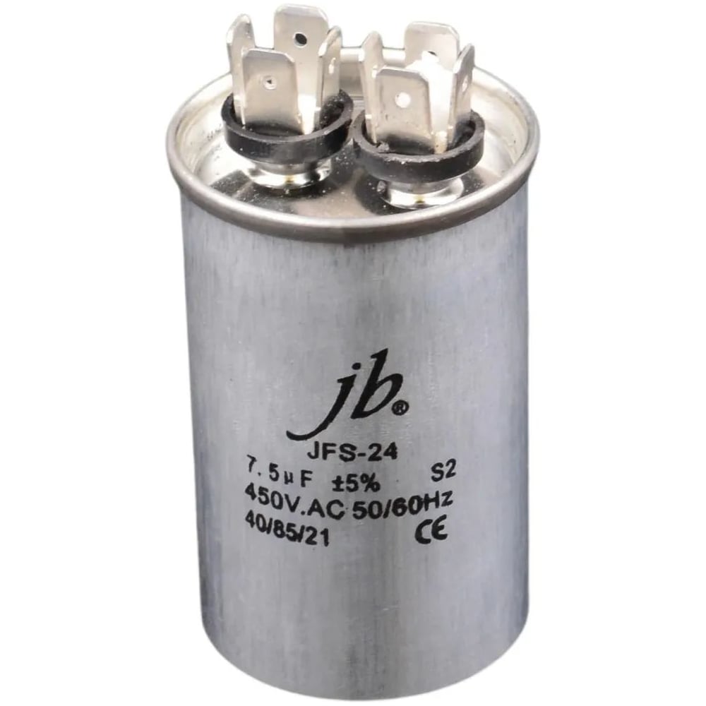 Изображение товара Пусковой конденсатор JB JFS-24 7,5 мкФ 450VAC для промышленности и бытовых систем Изображение товара Пусковой конденсатор JB JFS-24 7,5 мкФ 450VAC для промышленности и бытовых систем