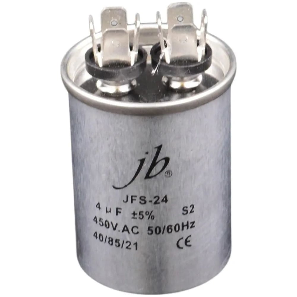 Изображение товара Пусковой конденсатор JB 4uF 450VAC +/-5_(JFS24A6405J000000B) JFS-24 (клеммы) 40_55 (алюминиевый корпус) 00-00017429 Изображение товара Пусковой конденсатор JB 4uF 450VAC +/-5_(JFS24A6405J000000B) JFS-24 (клеммы) 40_55 (алюминиевый корпус) 00-00017429