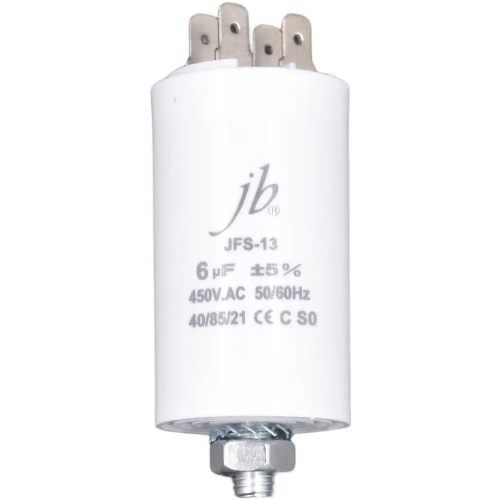 Изображение товара Пусковой конденсатор JB 6uF 450VAC +/-5_(JFS13A6605J000000B) JFS-13 (клеммы+болт) 35_60 00-00017354 Изображение товара Пусковой конденсатор JB 6uF 450VAC +/-5_(JFS13A6605J000000B) JFS-13 (клеммы+болт) 35_60 00-00017354